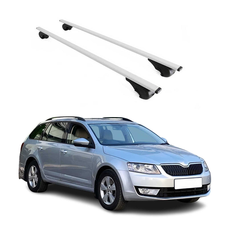Dachträger Grundtäger für Skoda Octavia mk3 Kombi 2013-2020 75kg Metall Grau 2x