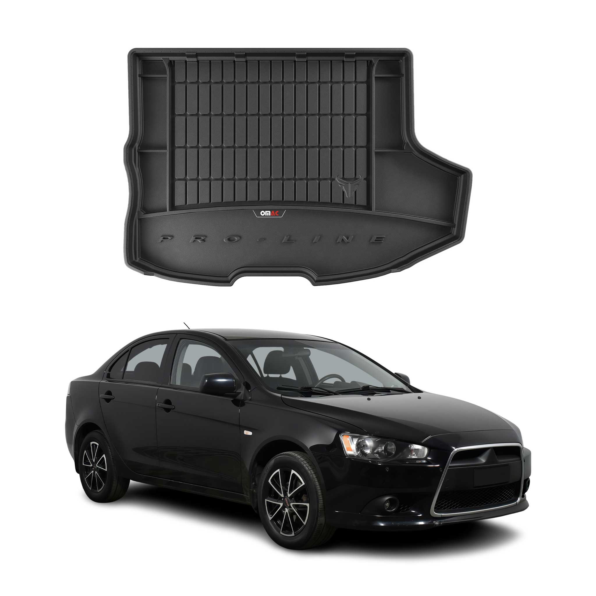 OMAC Gummi Kofferraumwanne für Mitsubishi Lancer Sportback 2007-16 mit Subwoofer
