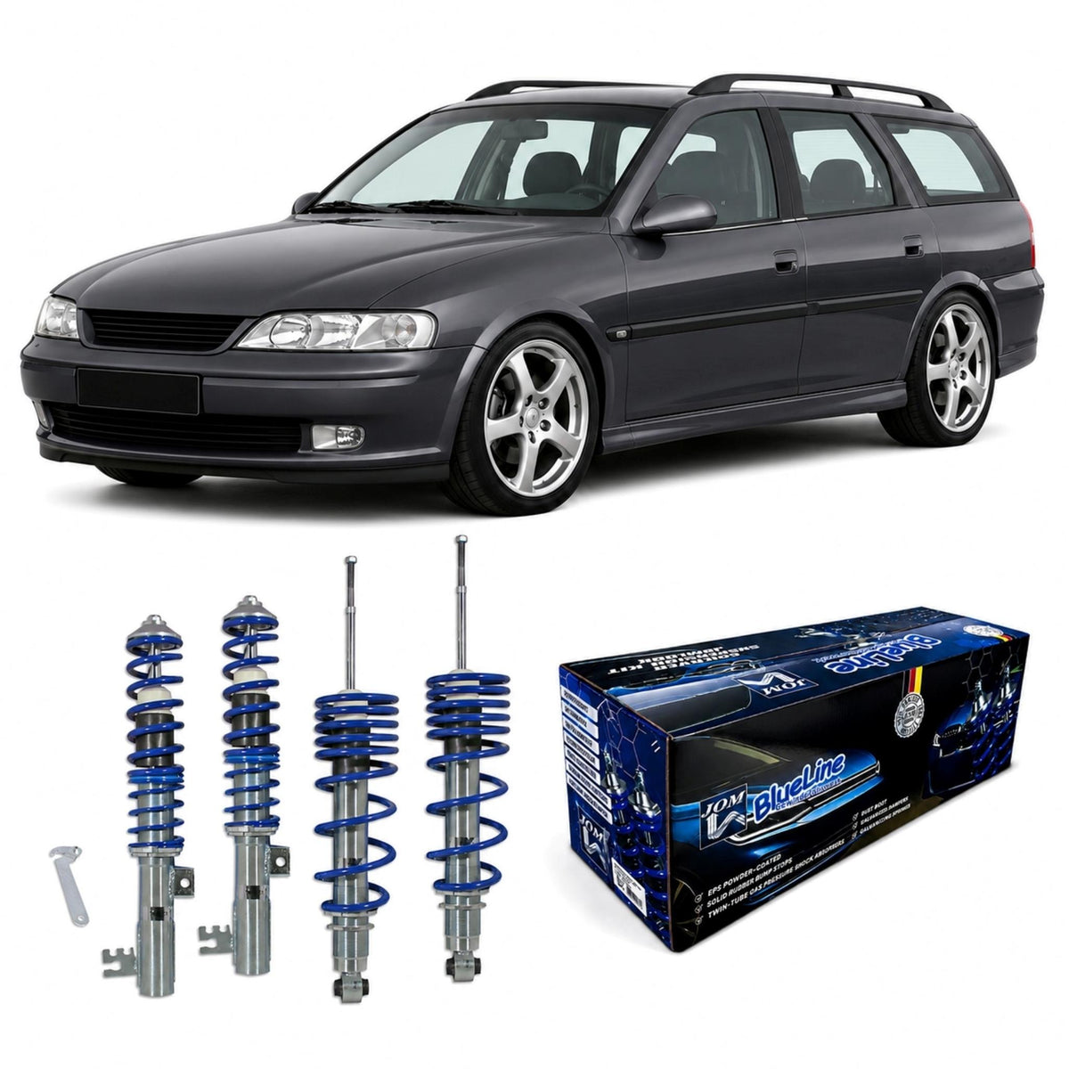 JOM BlueLine Gewindefahrwerk für Opel Vectra B auch Caravan-Modelle