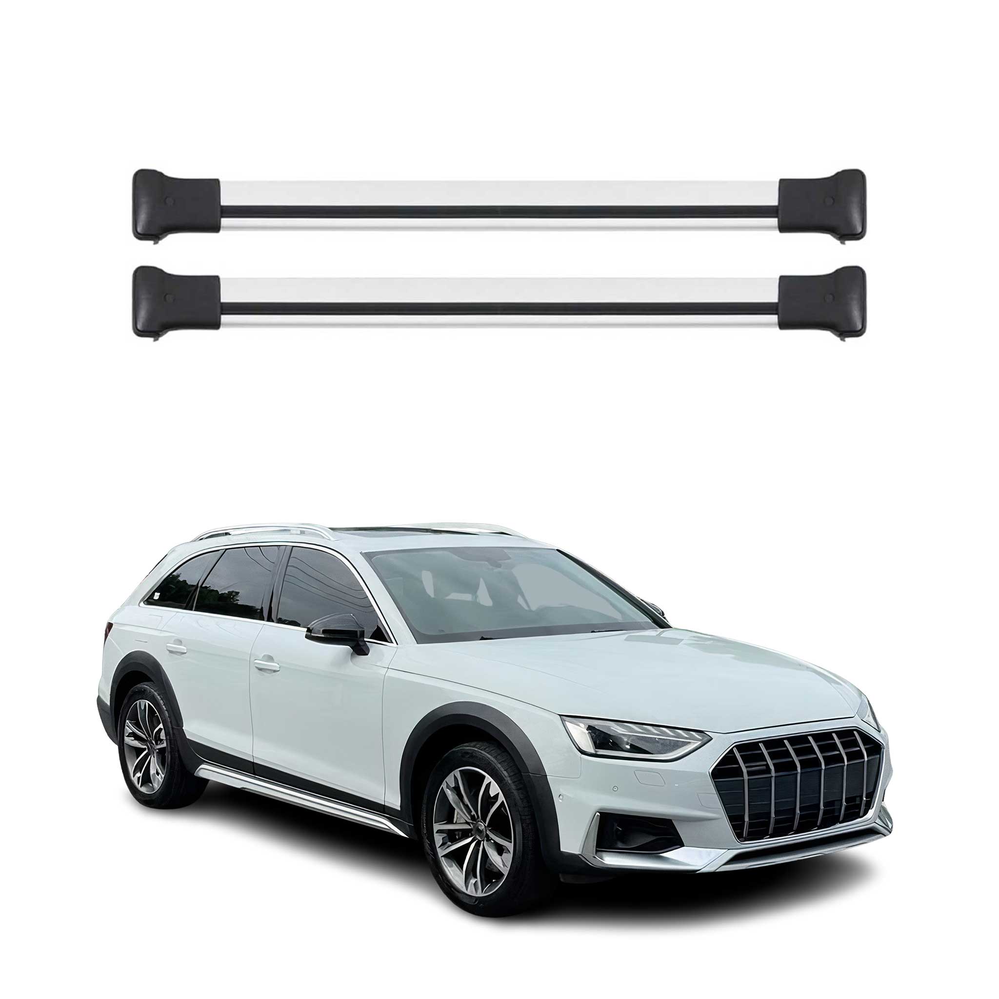 Dachträger Grundtäger für Audi A4 Allroad 2016-2025 75kg Aluminium Silber 2 tlg