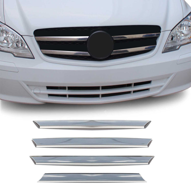 Kühlergrill Leisten Grillleisten für Mercedes Vito W639 2010-2014 Chrom 4x