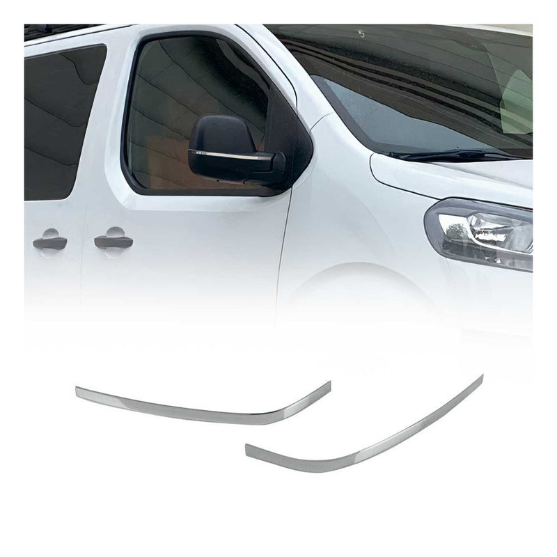 Spiegelkappen Leiste für Opel Vivaro 2014-2019 Edelstahl Silber 2tlg