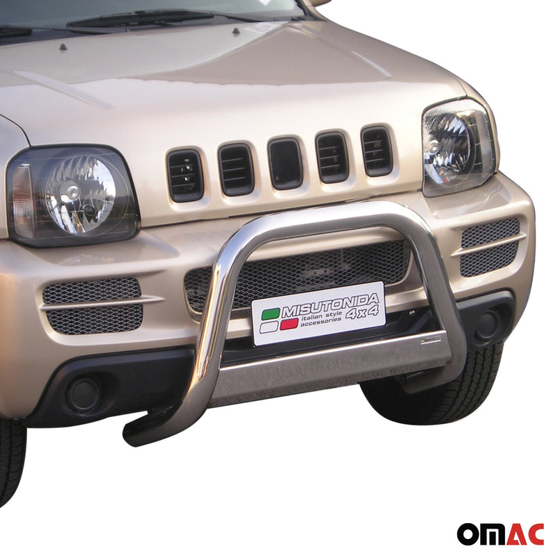 Frontbügel Frontschutzbügel für Suzuki Jimny 2006-2012 ø63mm Stahl Silber Schutz