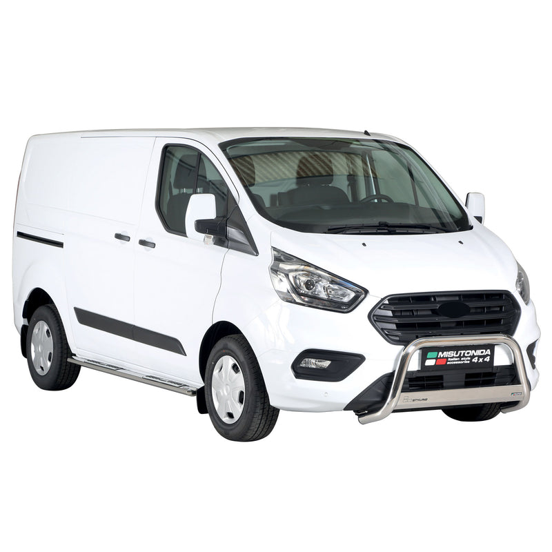 Frontschutzbügel für Ford Transit Custom Kurzer Radstand 2018-2021 Grau Ø 63 mm