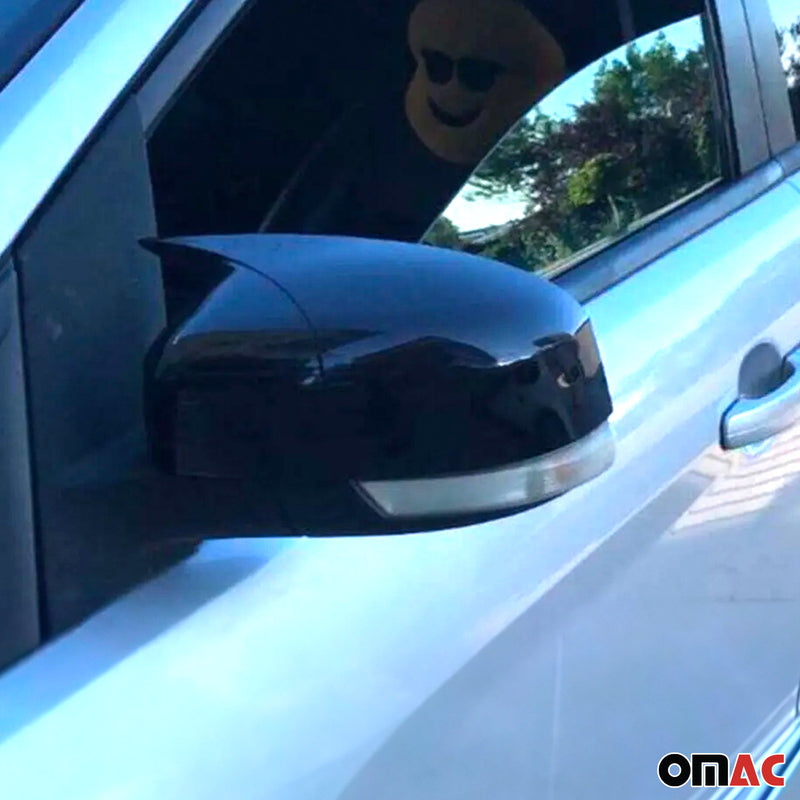 Spiegelkappen für Ford Mondeo 3 & Fiesta 6 & Fusion ab FL ABS Piano Schwarz 2x