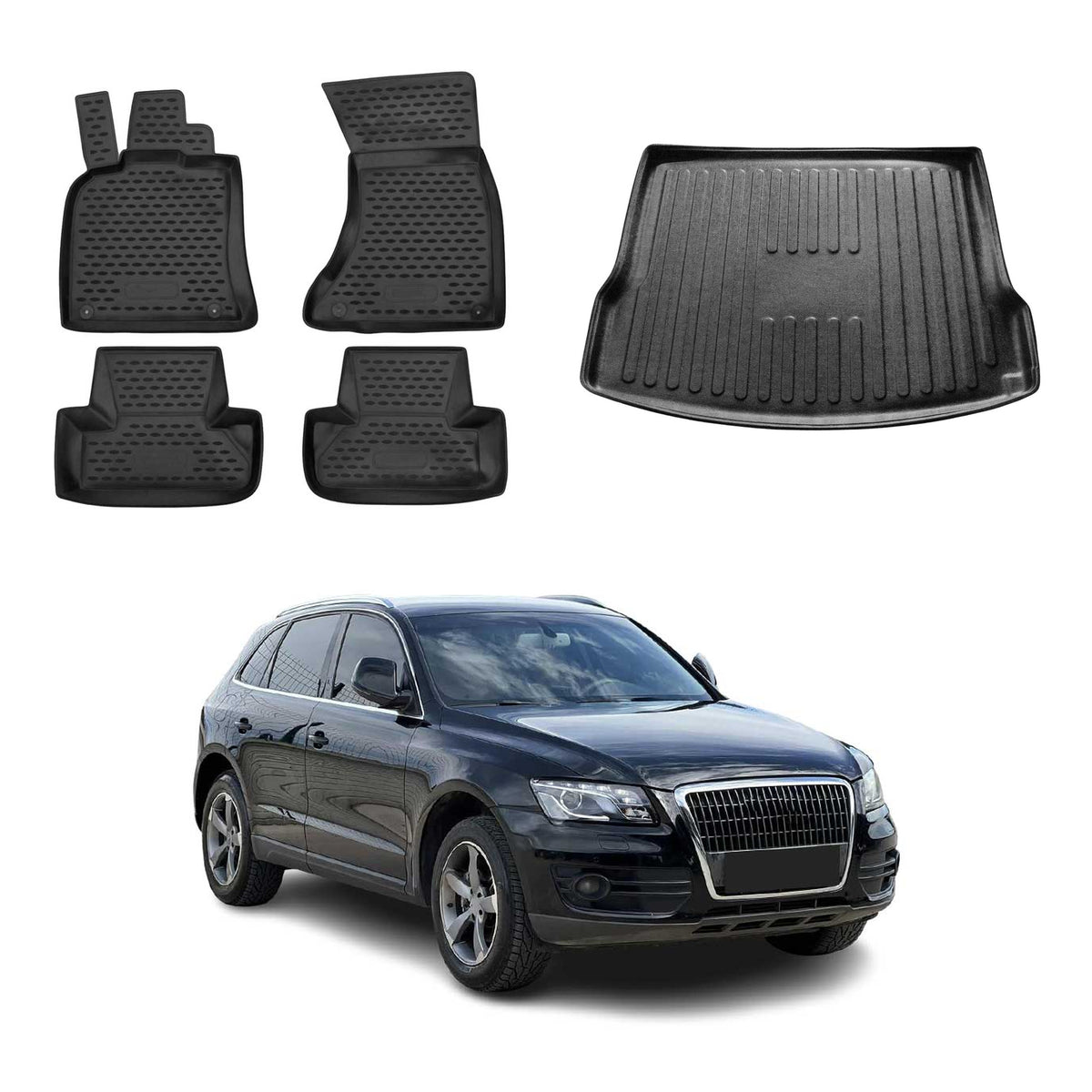 OMAC Fußmatten & Kofferraumwanne Set für Audi Q5 8RB 2008-2017