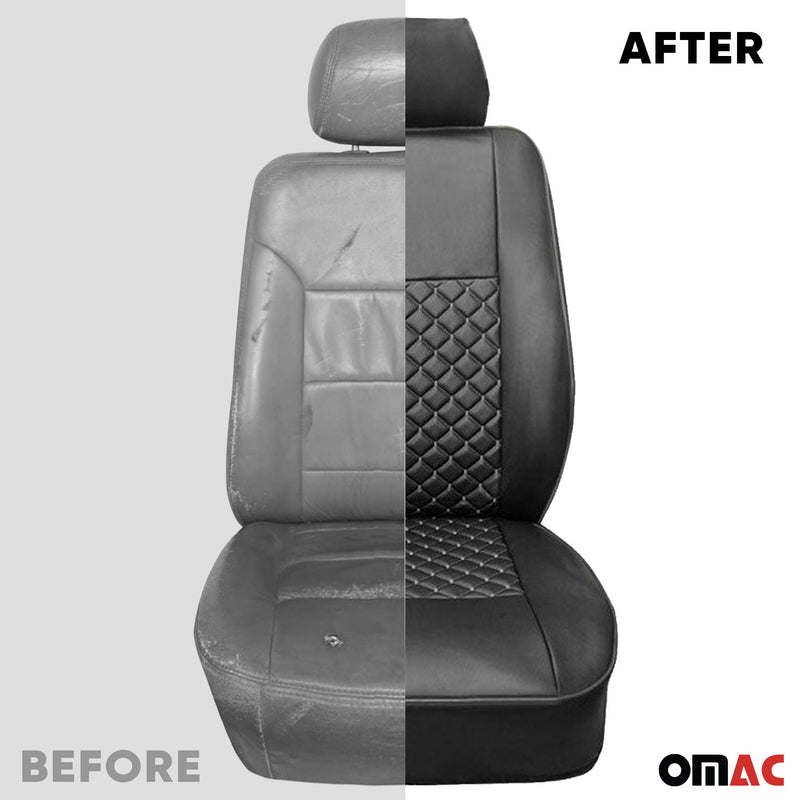 Sitzbezüge Schonbezüge für Ford Transit 2010-2013 Kunstleder Schwarz 1+2