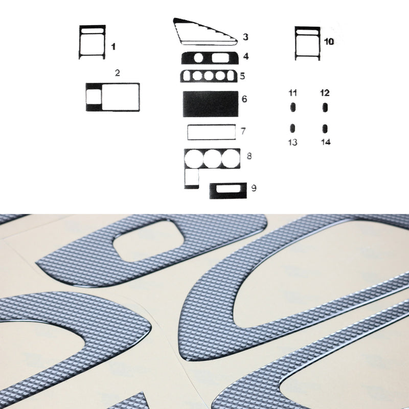 Innenraum Dekor Cockpit für Citroen Berlingo 1996-2003 Carbon Optik 14tlg
