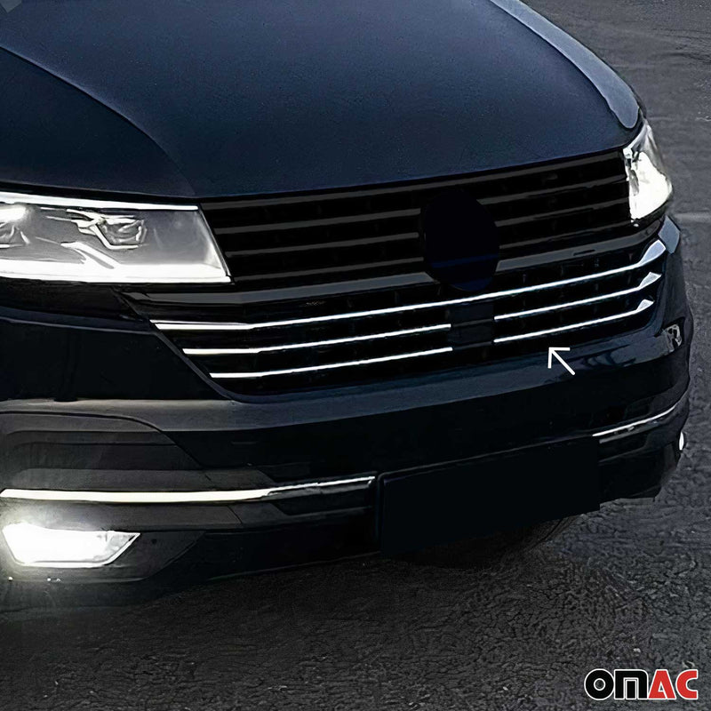 Kühlergrill Leisten für VW T6.1 Transporter 2019-2024 Highline Chrom 5x