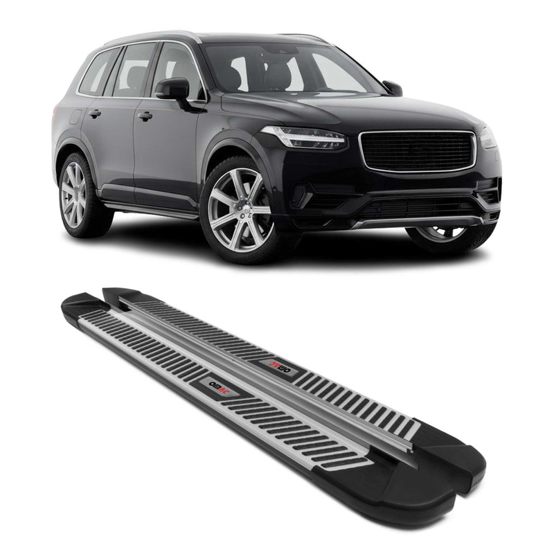Trittbretter Seitenbretter Seitenschweller für Volvo XC90 2015-2021 Alu Schwarz