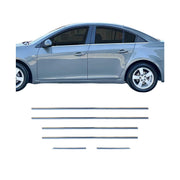 Fensterleisten Zierleisten für Chevrolet Cruze 2009-2024 Limousine Chrom 6tlg