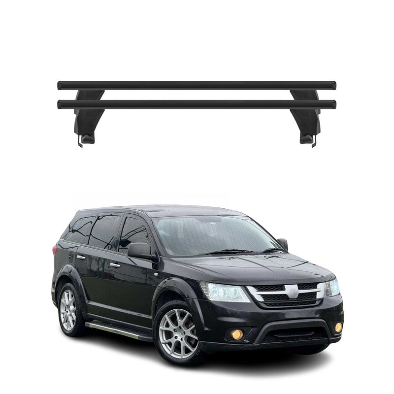 Menabo Dachträger Grundtäger für Fiat Freemont 2011-2016 50kg Alu Schwarz 2 tlg