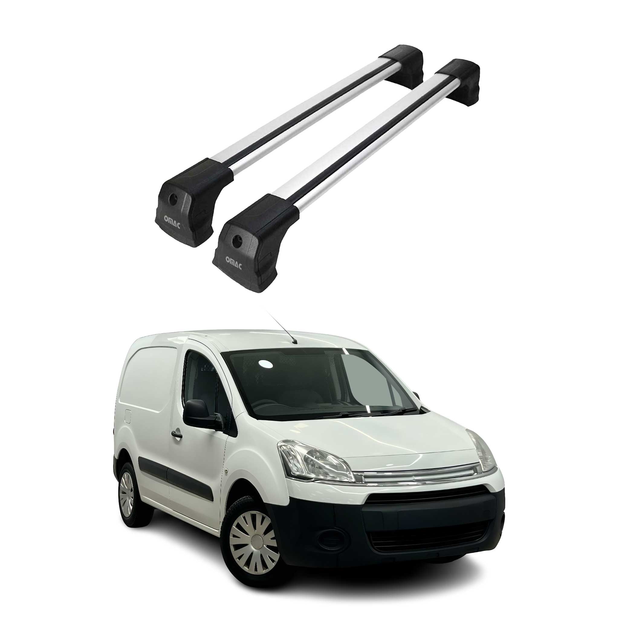 Dachträger Grundtäger für Citroen Berlingo 2008-2018 75kg Aluminium Silber 2tlg