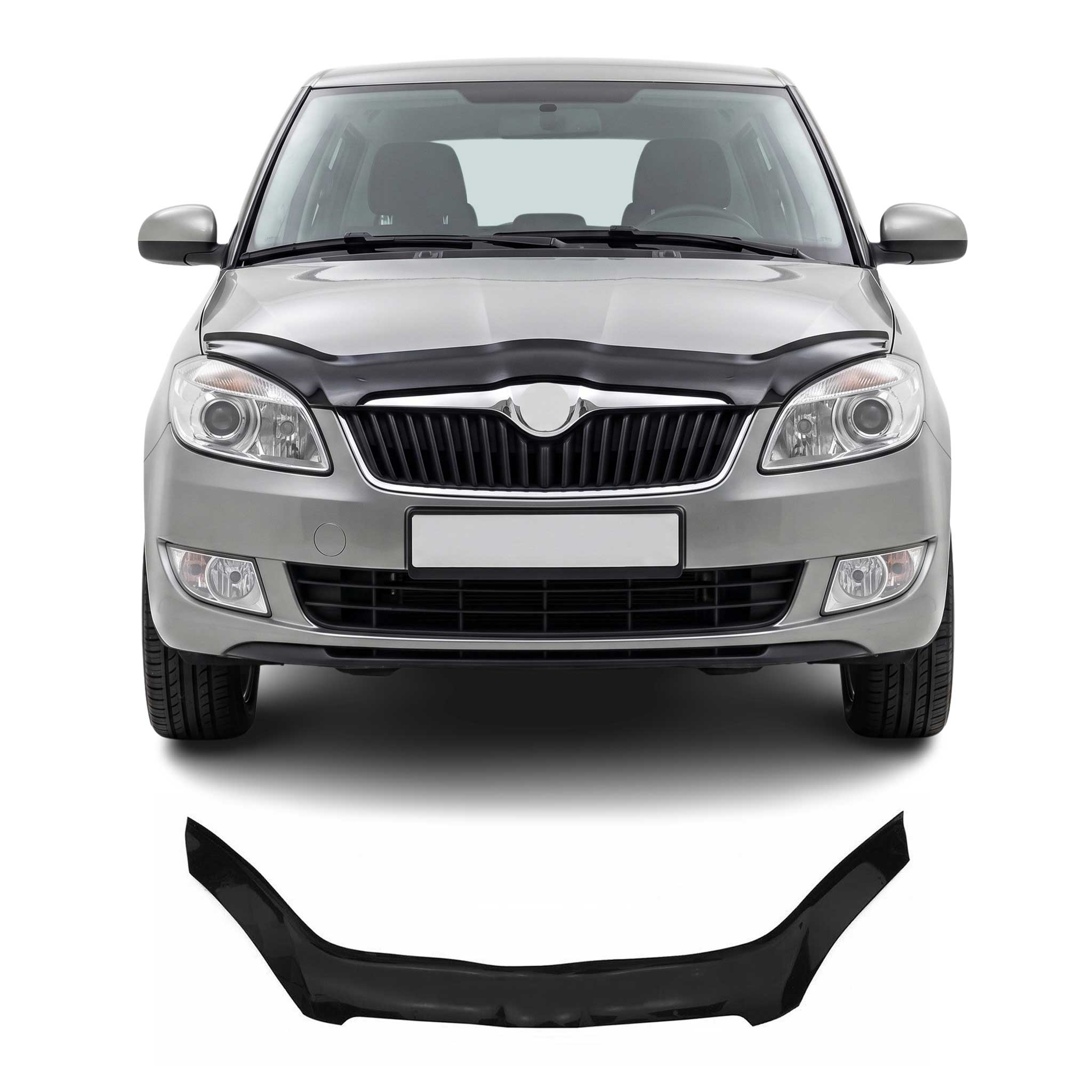 Motorhaube Deflektor Insektenschutz für Skoda Roomster 2006-2010 Dunkel