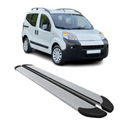 Seitenschweller Trittbretter Schweller für Citroen Nemo 2009-2020 Aluminium Grau
