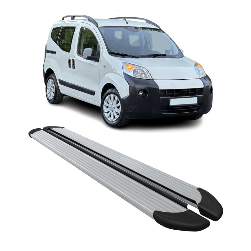 Seitenschweller Trittbretter Schweller für Citroen Nemo 2009-2020 Aluminium Grau