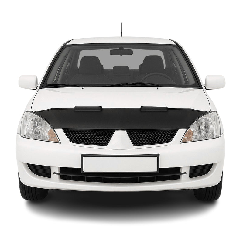 Haubenbra Steinschlagschutz für Mitsubishi Lancer 2004-2007 Schwarz Halb