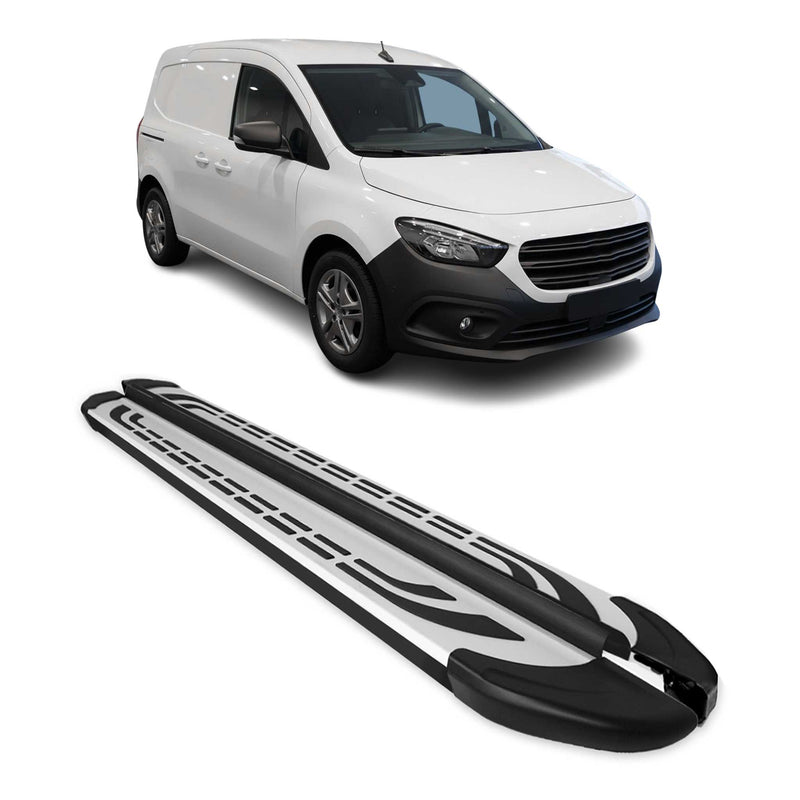 Trittbretter Seitenschweller für Mercedes Citan W42 L1 2021-2025 Schwarz Alu