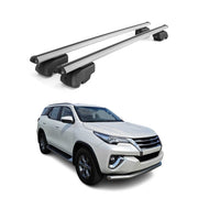 Dachträger Gepäckträger für Toyota Fortuner 2015-2023 ABE Aluminium Grau 2x