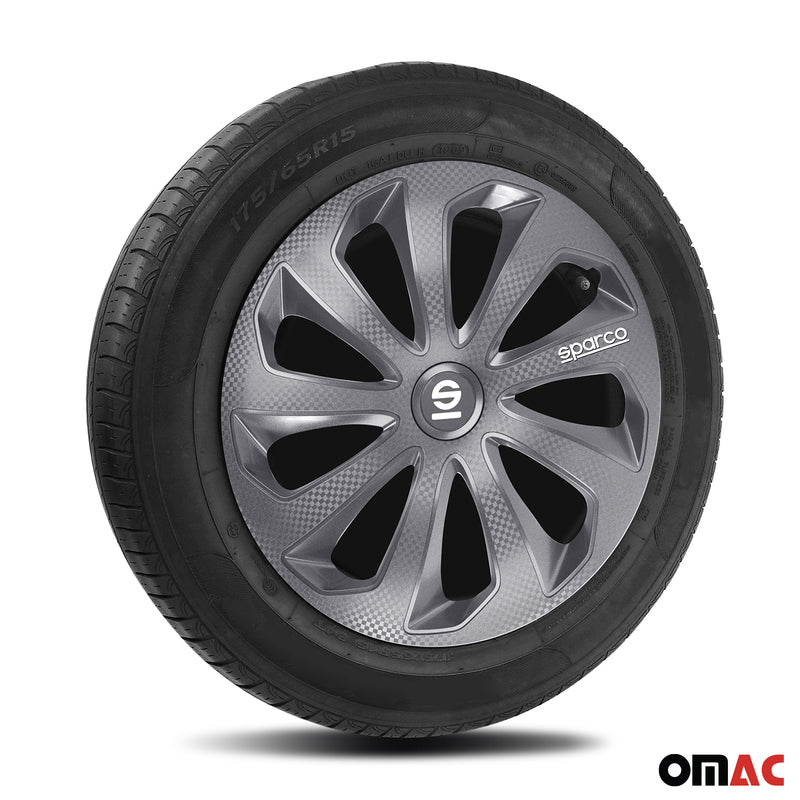 Sparco Radkappen 16 Zoll Sicilia Grau Carbon 4tlg