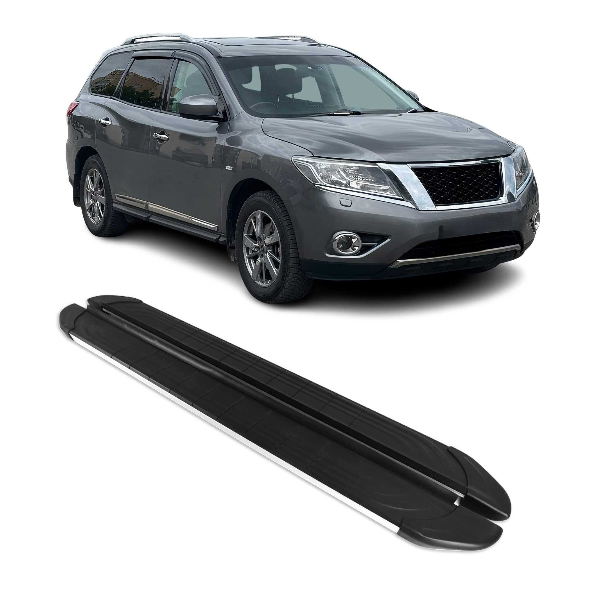 Trittbretter Seitenschweller für Nissan Pathfinder 2013-2021 Aluminium Schwarz