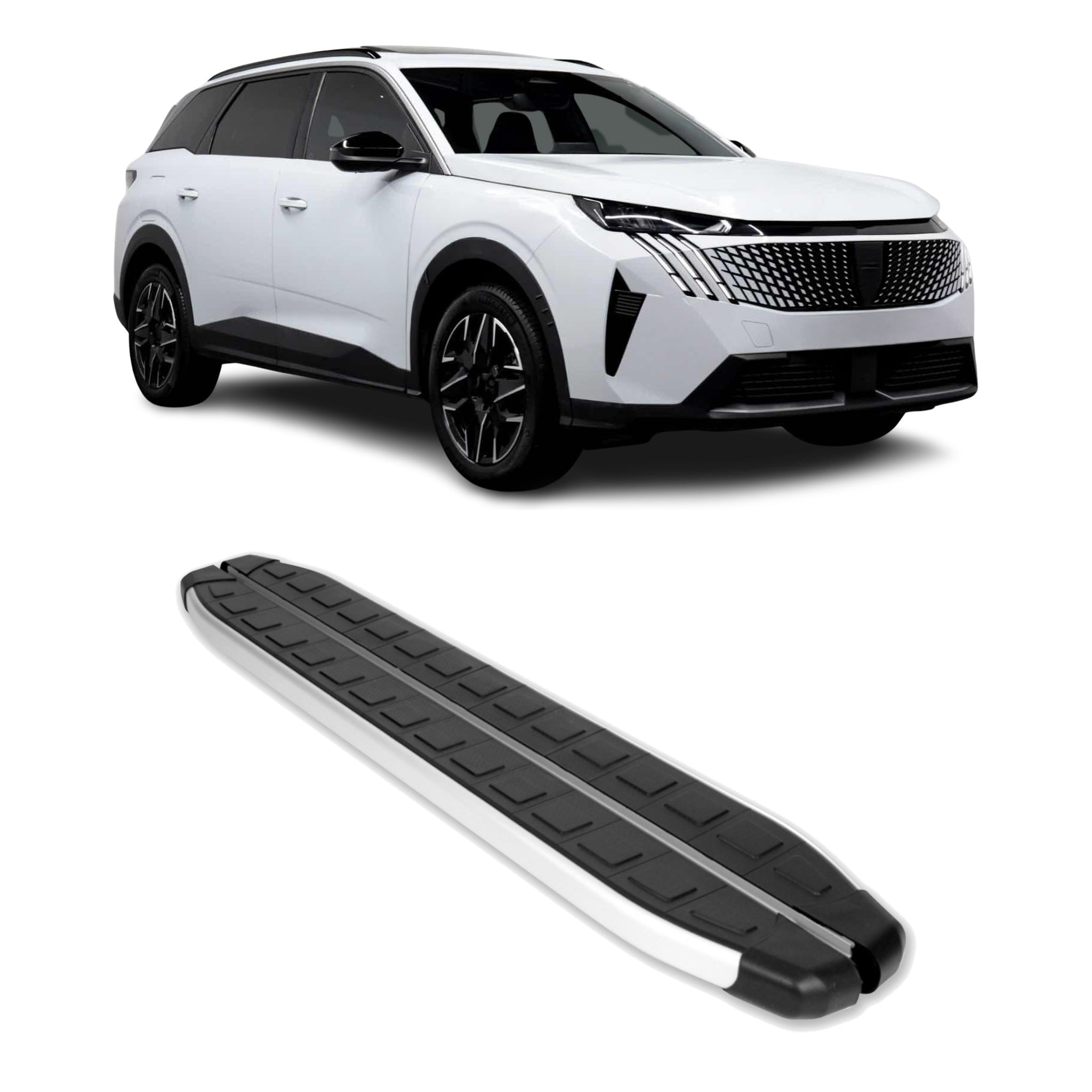 Seitenbretter Trittbretter für Peugeot 5008 III 2024-2026 Aluminium Schwarz