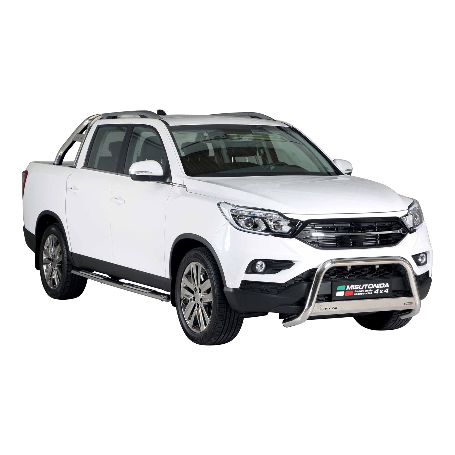 Frontbügel Frontschutzbügel für Ssangyong Musso 2023-2026 ø63mm Stahl Silber