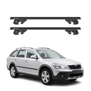 Dachträger Grundtäger für Skoda Octavia II Scout 2008-2013 Alu TÜV Schwarz 2tlg
