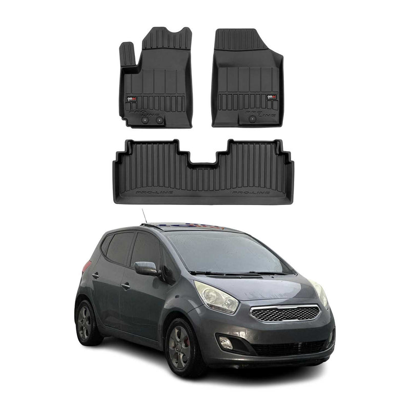 OMAC Gummi Fußmatten für Kia Venga 2009-2019 Premium TPE 3D Automatten 3tlg