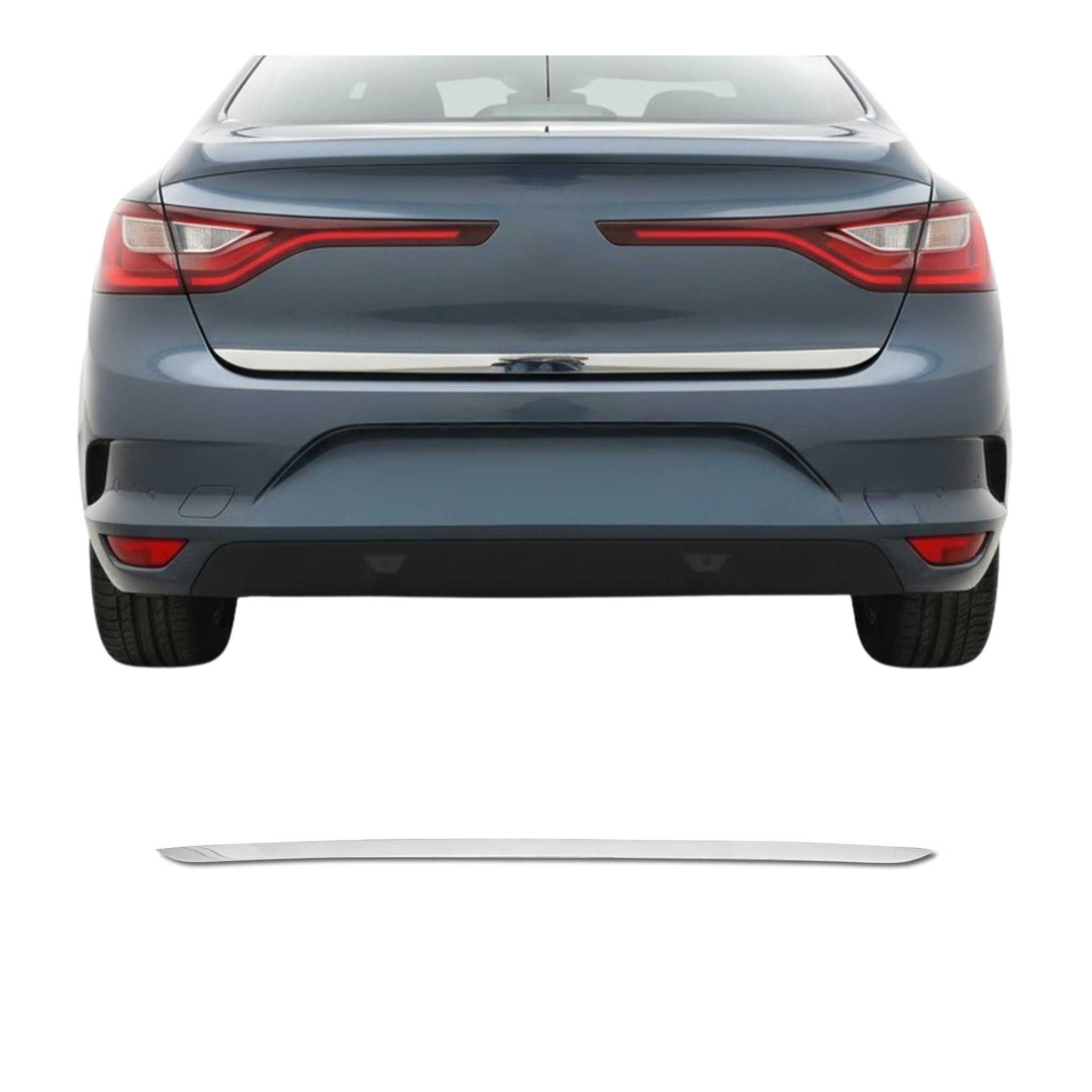 Kofferraumleiste Heckklappe Leiste für Renault Megane 2016-2020 Edelstahl Chrom
