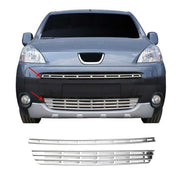 Kühlergrill Leisten Grillleisten für Peugeot Partner Tepee 2008-2015 Chrom 2x