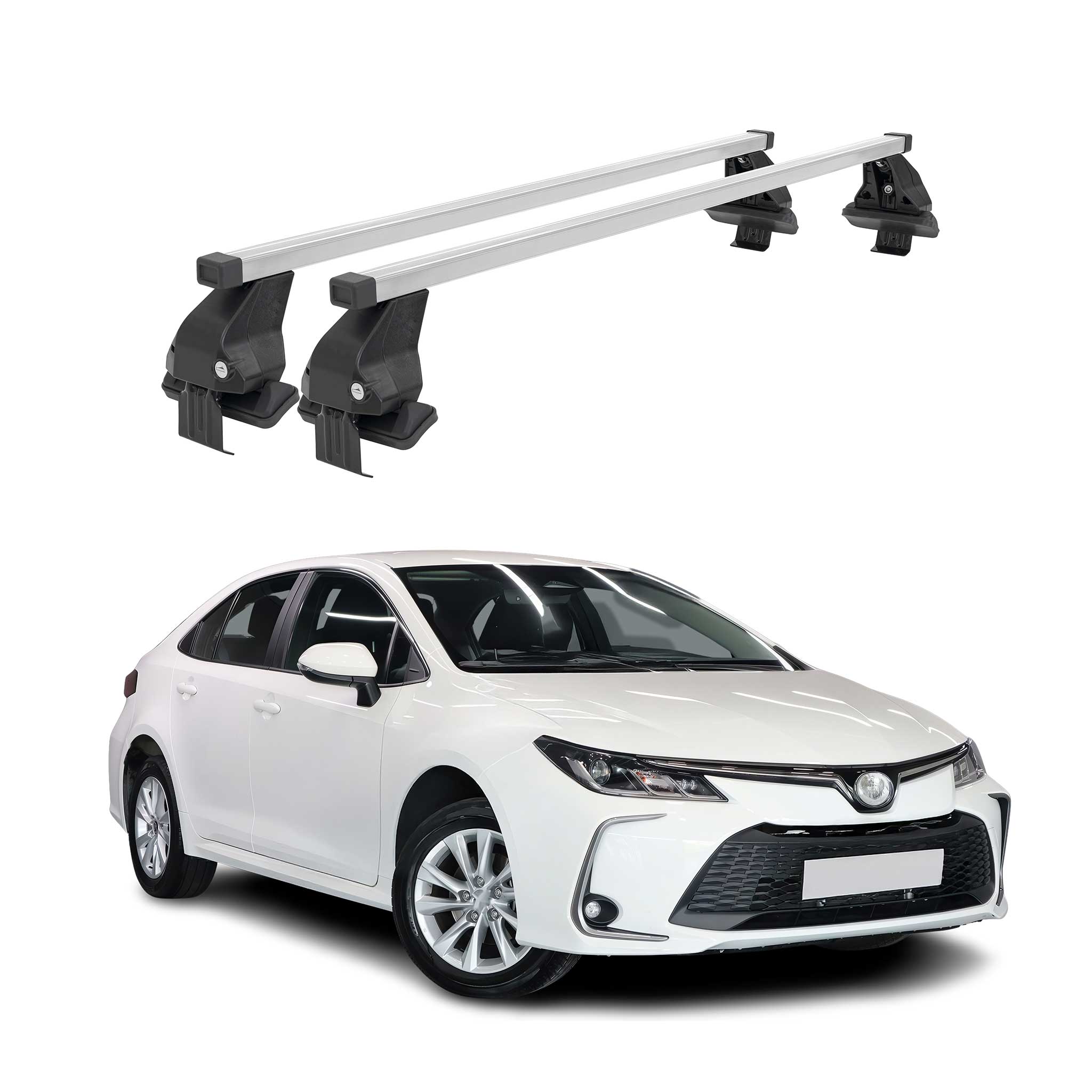 Menabo Dachträger Grundtäger für Toyota Corolla Limo 2019-2026 50kg Stahl Silber