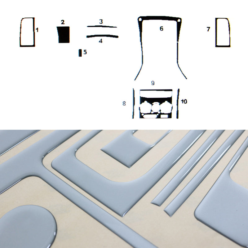 Innenraum Dekor Cockpit für Citroen Jumper 2002-2006 Aluminium Optik 10tlg