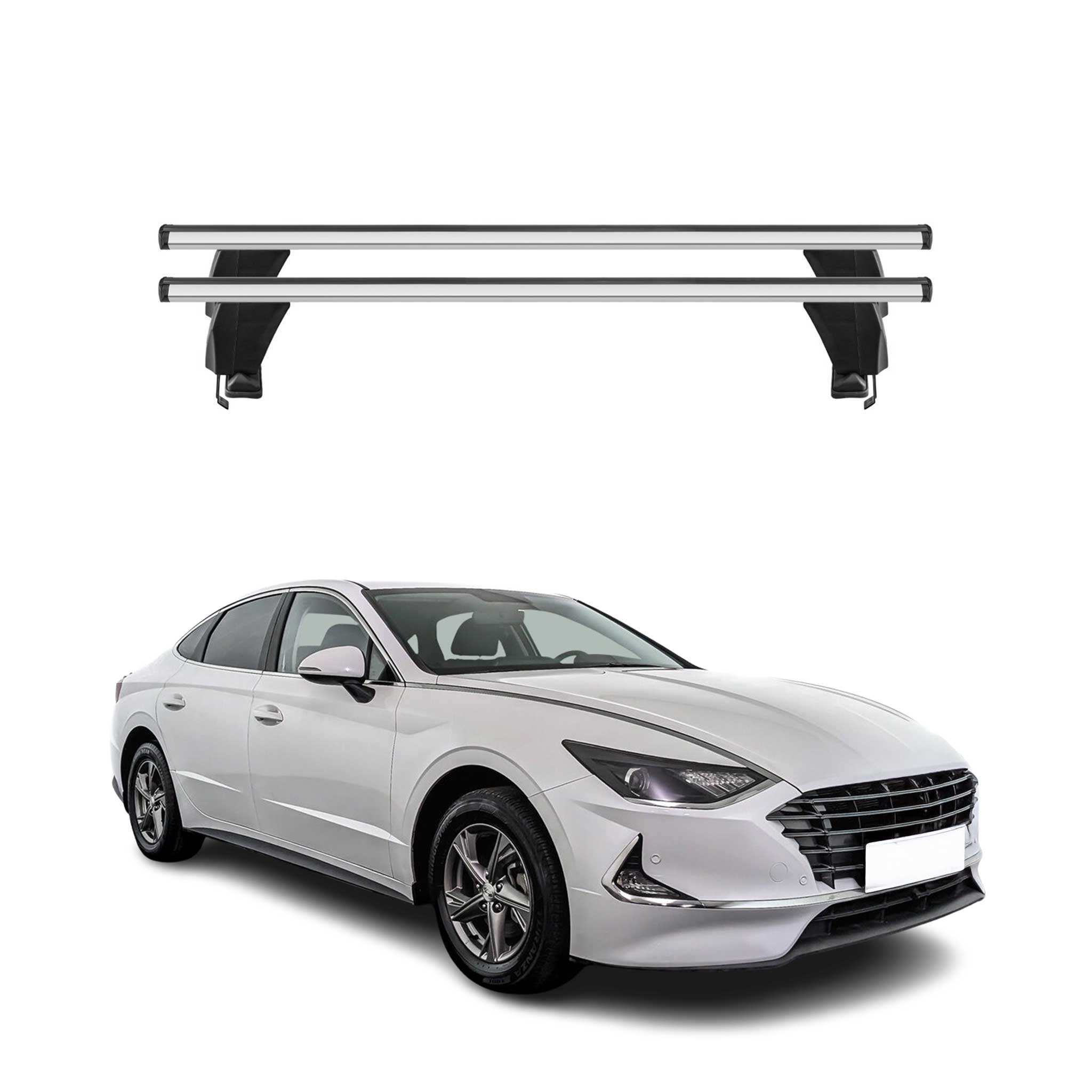 Menabo Dachträger Grundträger für Hyundai Sonata VIII 2020-2026 Alu Grau 2tlg