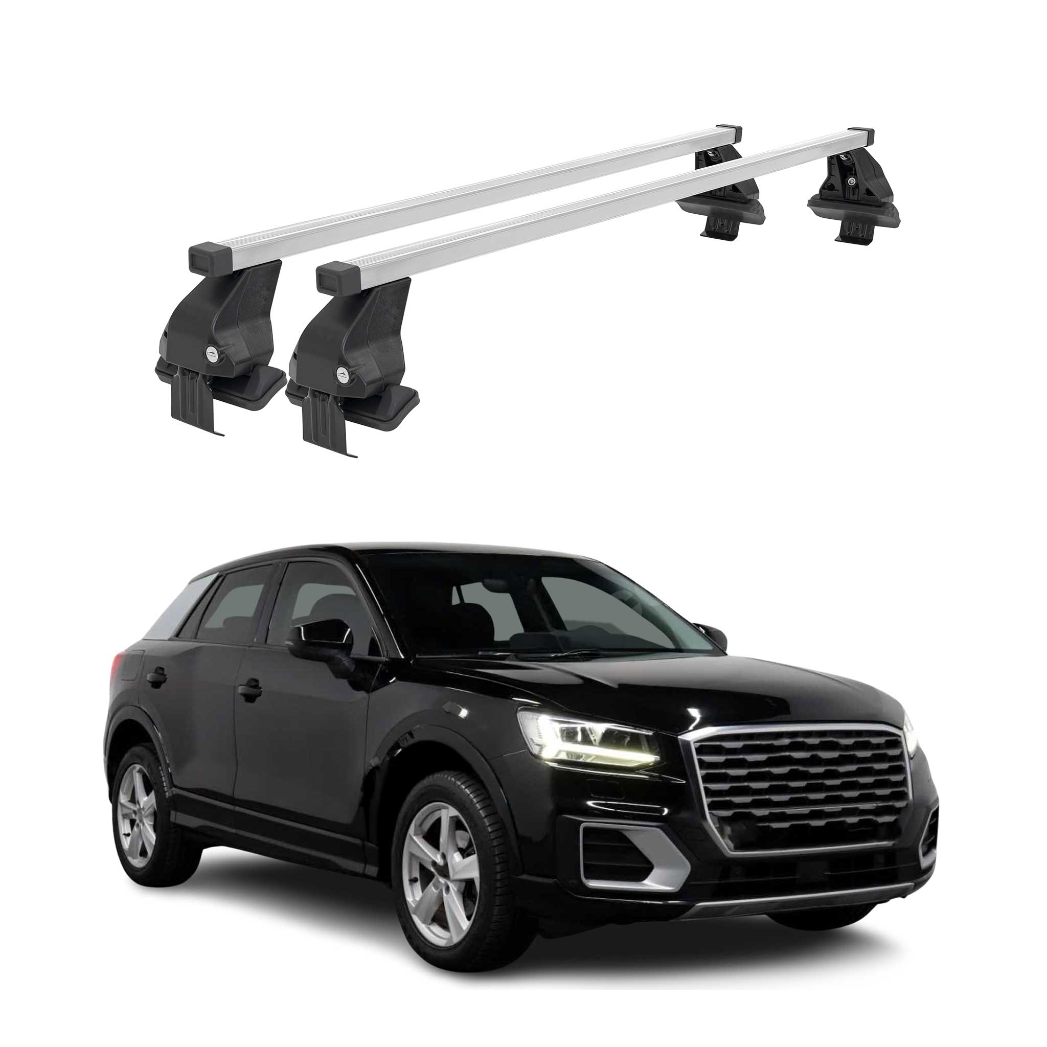 Menabo Dachträger Grundtäger für Audi Q2 2017-2026 50kg Stahl Silber 2 tlg