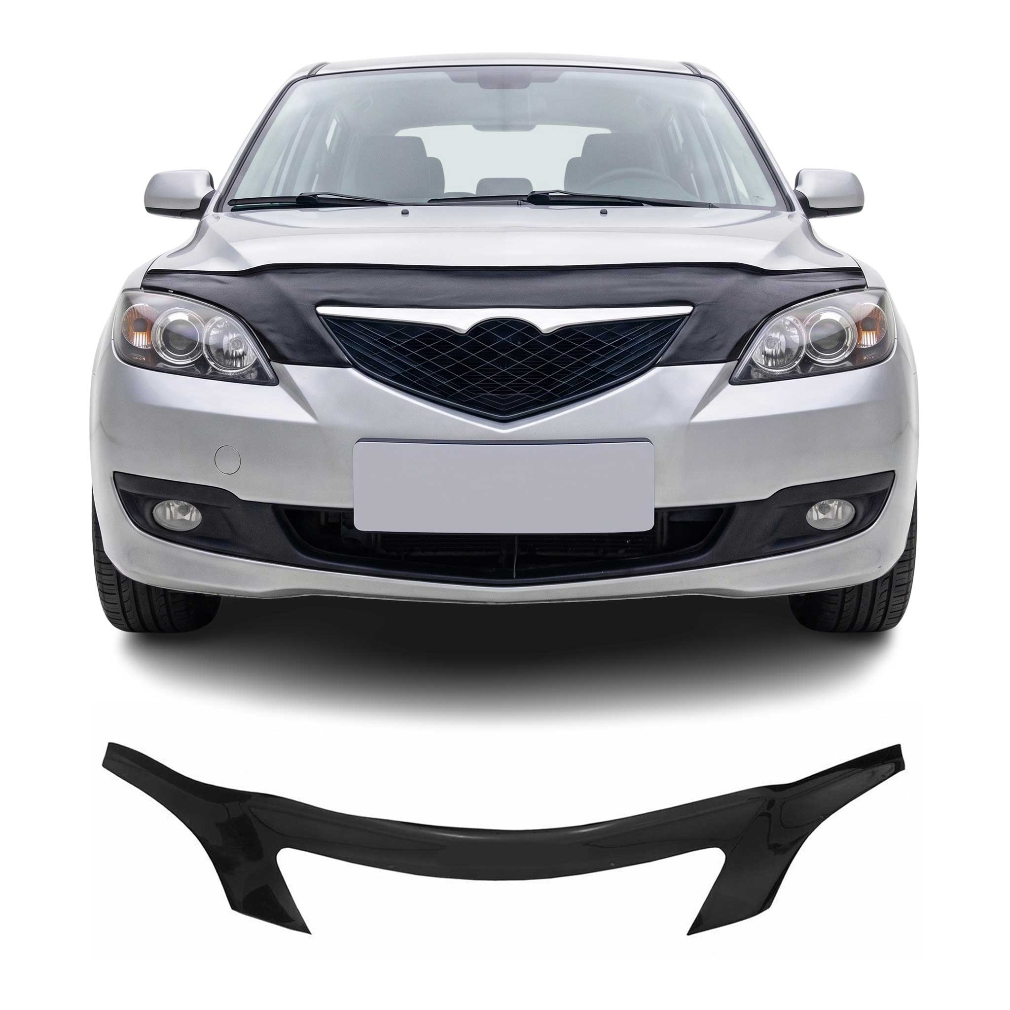 Motorhaube Deflektor Insektenschutz für Mazda 3 2003-2009 Schrägheck Dunkel