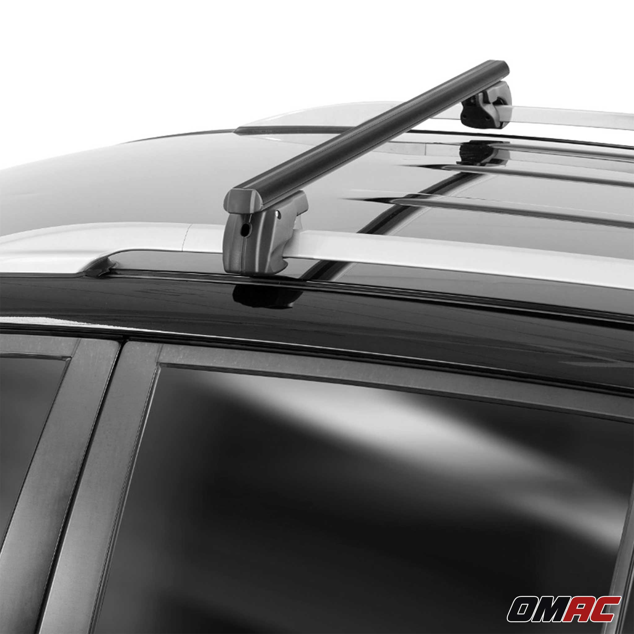 Dachträger Grundtäger für Volvo V40 1996-2012 Aluminium 90kg TÜV Schwarz 2tlg