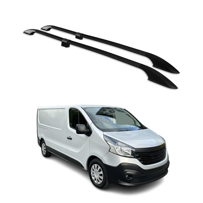 Dachreling Relingträger Alu für Renault Trafic 3 Long L2 2014-2025 L2 Schwarz