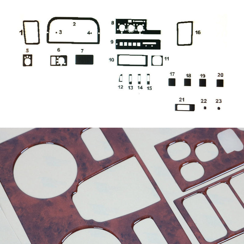 Innenraum Dekor Cockpit für Citroen Jumper 1994-2002 Wurzelholz Optik 23tlg