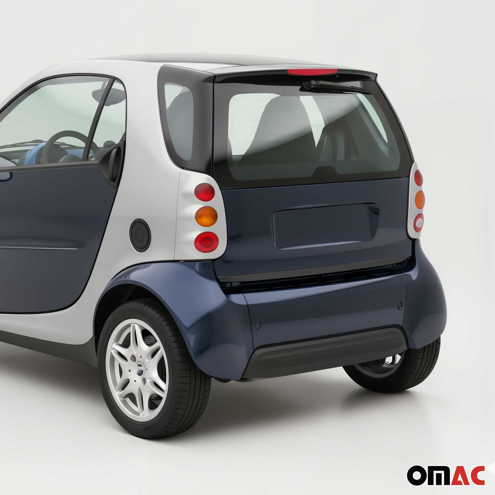 Kofferraumleiste Heckleiste für Smart ForTwo 451 2007-2015 Edelstahl Dunkel