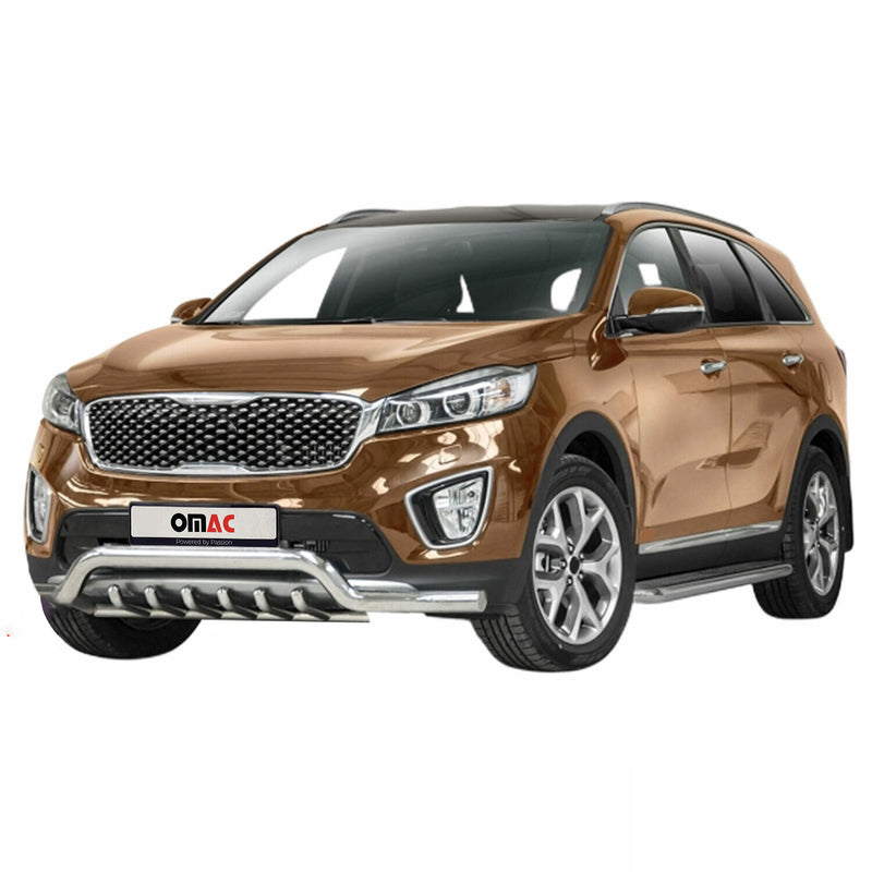 Frontschutzbügel Frontbügel für Kia Sorento 2015-2018 Low mit ABE Stahl Silber