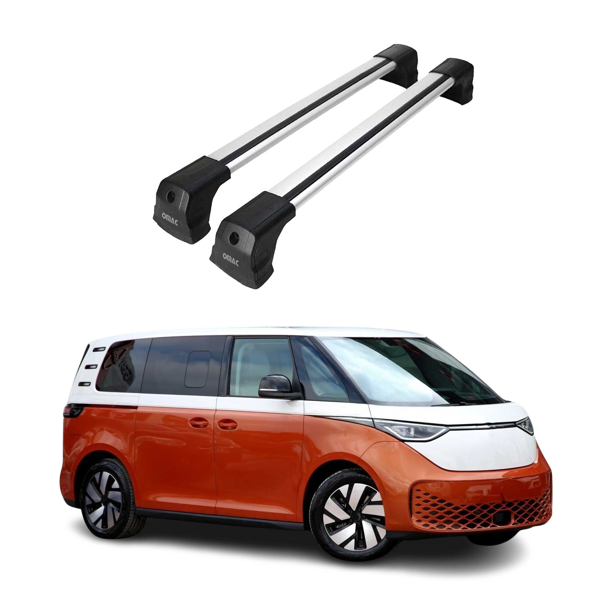 Dachträger Grundtäger für VW ID.Buzz 2022-2026 75kg Aluminium Silber 2 tlg