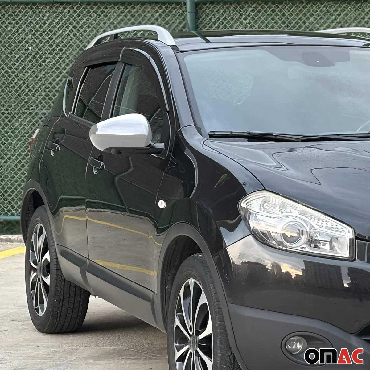 Spiegelkappen Spiegelabdeckung für Nissan Qashqai +2 2008-2014 Chrom ABS Silber
