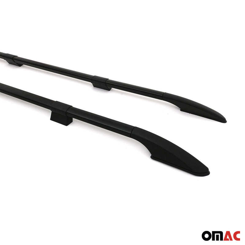 Dachreling Dachgepäckträger für VW Caddy 2015-2020 L2 Langer RS Alu Schwarz