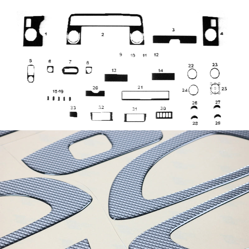 Innenraum Dekor Cockpit für Opel Movano 2002-2010 Carbon Optik 33tlg