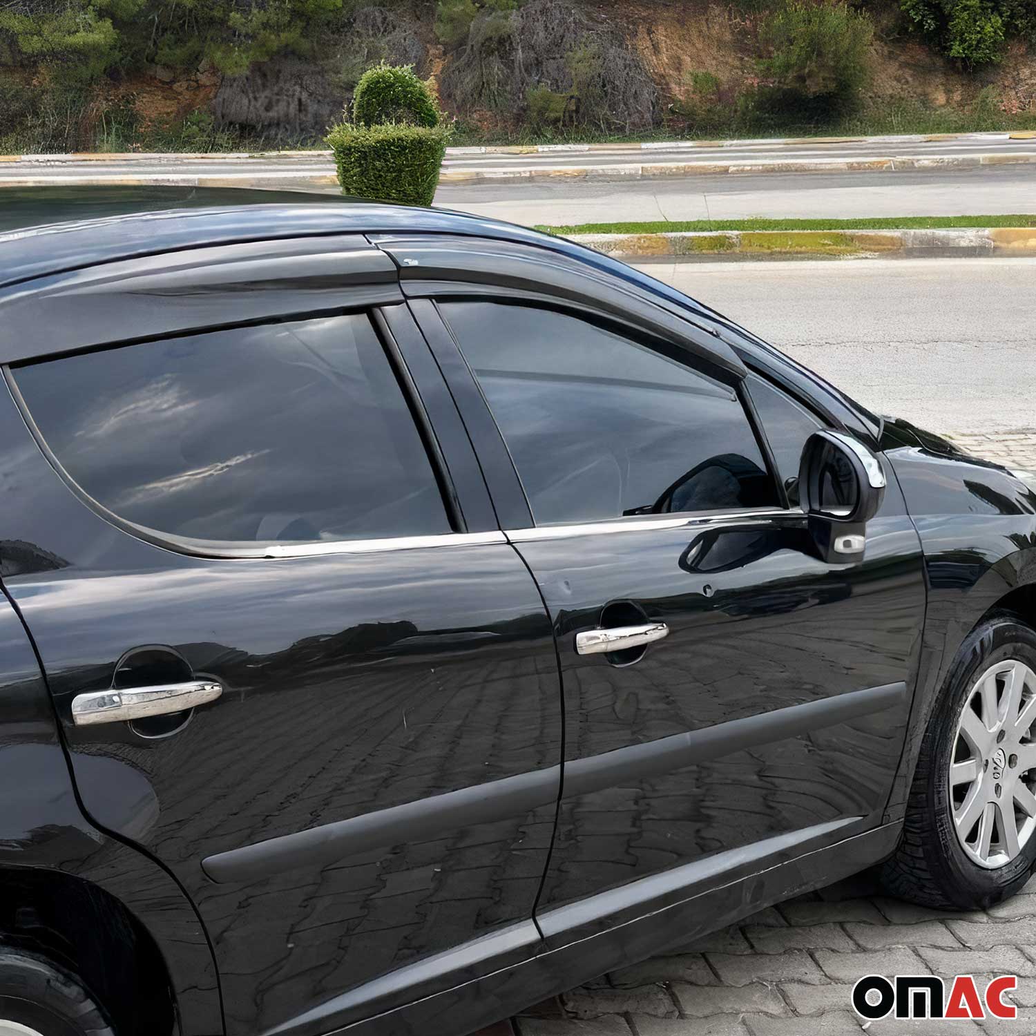 Fensterleisten Zierleisten für Peugeot 207 Schrägheck 5-Tür 2006-2012 Chrom 4tlg