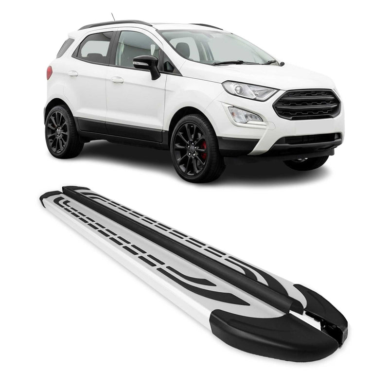Trittbretter Seitenschweller Seitenbretter für Ford Ecosport 2011-2024 Alu Grau