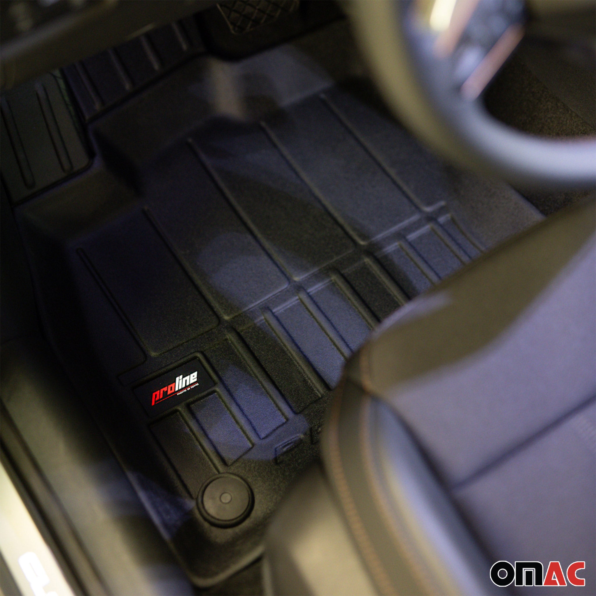 OMAC Gummi Fußmatten für Alfa Romeo Giulia 2015-2026 AWD Premium TPE Schwarz 4x