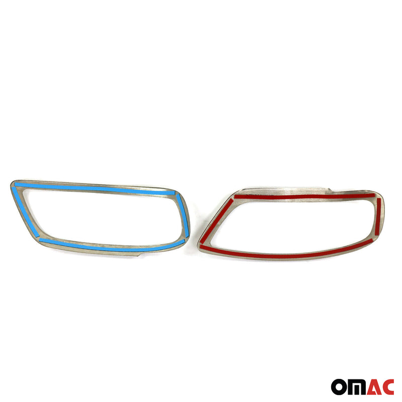 Scheinwerfer Leisten Scheinwerferblende für VW Caddy 2003-2010 Edelstahl 2tlg