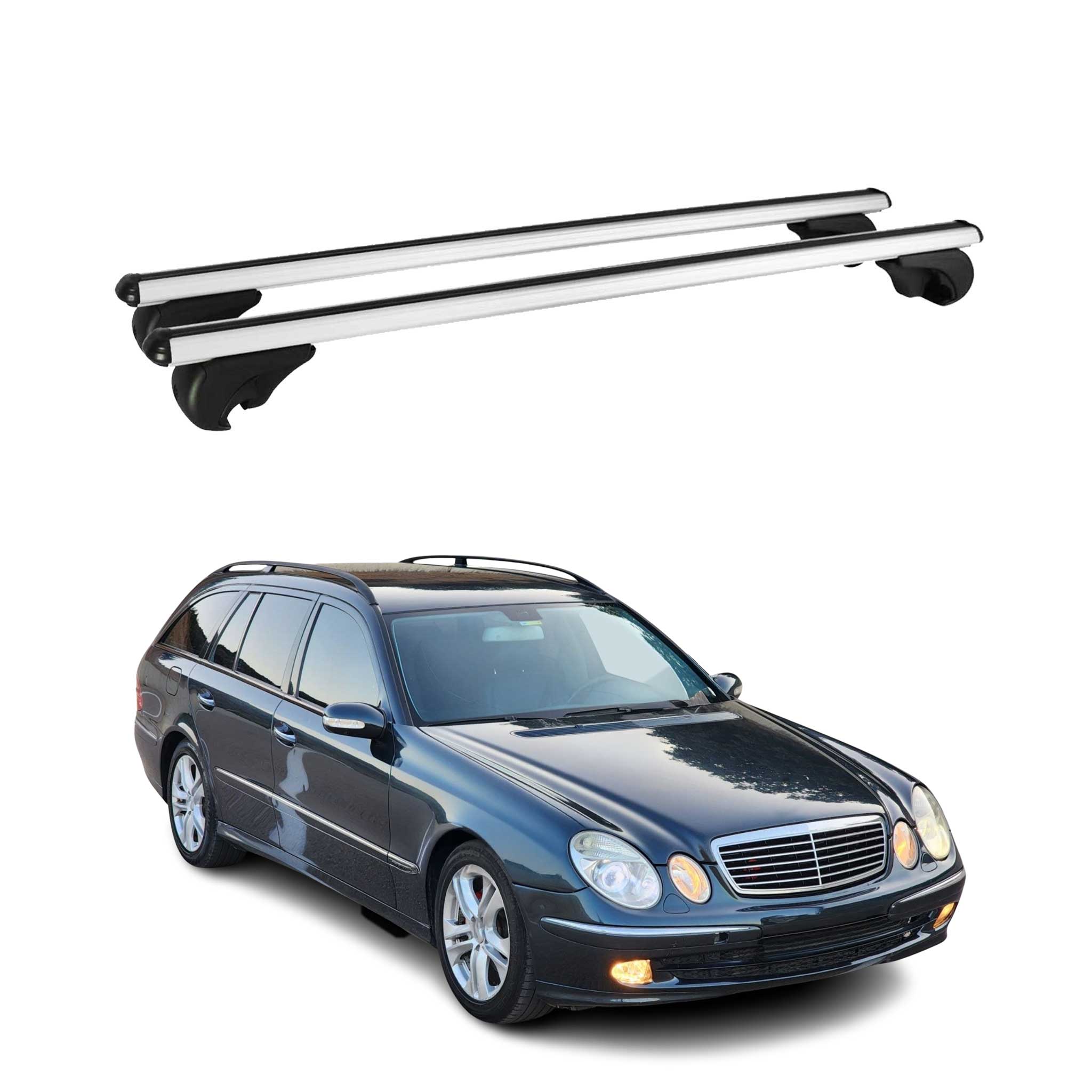 Dachträger für Mercedes E Klasse S211 T-Modell 2003-2009 75kg Alu Silber 2x